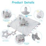 Soft Elephant Baby Security Blanket with Teether