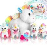 Rainbow Unicorn Stuffed Animal Set for Girls