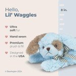 Blue Puppy Plush Stuffed Animal with Rattle