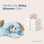 Blue Puppy Plush Stuffed Animal with Rattle