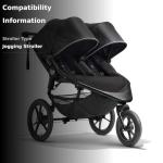 Baby Jogger Summit X3 Double Stroller, Midnight Black