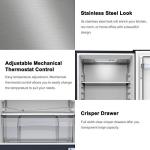 Galanz Retro 7.4 Cu.Ft Stainless Steel Refrigerator