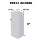 BRAMA 24-Inch Retro Top Freezer Fridge - White