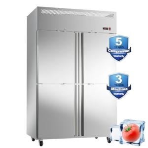 48" Stainless Steel 4-Door Commercial Refrigerator