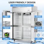 48" Stainless Steel 4-Door Commercial Refrigerator