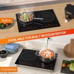 Empava 2-Burner Induction Cooktop with Flat Glass Top