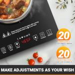 AMZCHEF 1800W Portable Induction Cooktop with Timer
