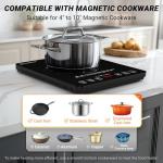 AMZCHEF 1800W Portable Induction Cooktop with Timer