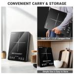 AMZCHEF 1800W Portable Induction Cooktop with Timer