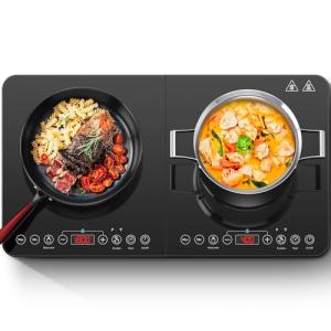 Aobosi Portable Double Induction Cooktop with Timer