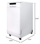 Portable 18" Energy Star Dishwasher - 6 Wash Programs