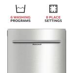 Honeywell 18" Dishwasher - 8 Place Settings, 6 Programs