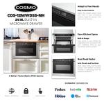 COSMO 24" Built-in Microwave Drawer, Stainless Steel