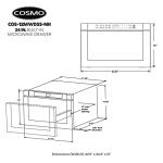 COSMO 24" Built-in Microwave Drawer, Stainless Steel