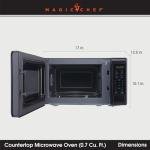 Magic Chef Compact Countertop Microwave Oven, 700W
