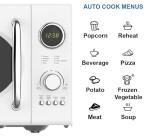 Emerson Retro Compact 800W Microwave Oven, White