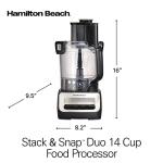 Hamilton Beach Stack & Snap Food Processor, 14-Cup
