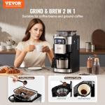 VEVOR Grind and Brew 8-Cup Coffee Maker
