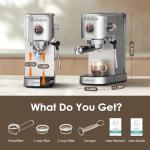 Compact 20 Bar Espresso Machine with Milk Frother