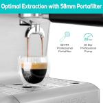 CASABREWS Espresso Machine with LCD and Milk Frother