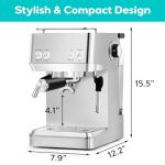 CASABREWS 20 Bar Espresso Machine with Milk Frother