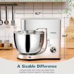 COOKLEE 9.5 Qt. Electric Stand Mixer, Silver