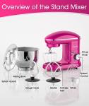 Facelle 660W Electric Stand Mixer - Purple