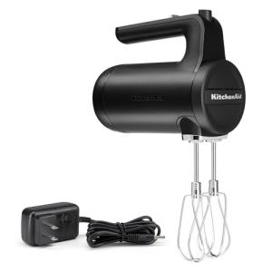 KitchenAid 7-Speed Cordless Hand Mixer, Matte Black