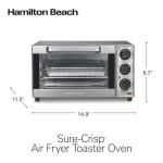 Hamilton Beach Air Fryer Toaster Oven Combo
