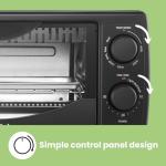 COMFEE' Compact 4-Slice Toaster Oven, Black