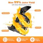 Cold Press Juicer with 5.8" Large Feed Chute