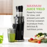 Elite Gourmet Masticating Slow Juicer with 3” Chute