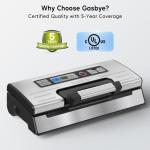 Gasbye Vacuum Sealer with Double Heat Seal