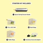 Space-Saving Vacuum Sealer with Bags and Roll