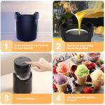 BRIOBITE Compact Rechargeable Ice Cream Maker