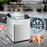 Homtone Automatic Ice Cream Maker with Compressor