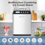 Homtone Automatic Ice Cream Maker with Compressor