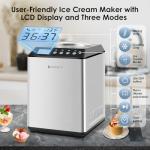 Homtone Automatic Ice Cream Maker with Compressor