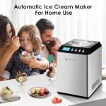 Homtone Automatic Ice Cream Maker with Compressor