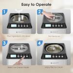 Homtone Automatic Ice Cream Maker with Compressor