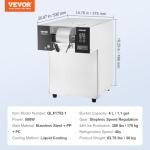 VEVOR Commercial Snowflake Ice Machine, 385LBS/Day