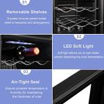 ROVSUN 18-Bottle Freestanding Wine Cooler Refrigerator