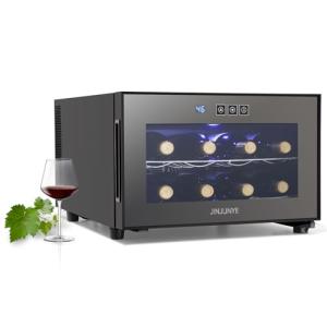 JINJUNYE 8-Bottle Countertop Wine Cooler Refrigerato
