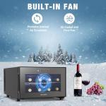 JINJUNYE 8-Bottle Countertop Wine Cooler Refrigerato