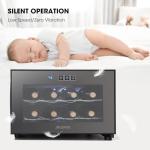 JINJUNYE 8-Bottle Countertop Wine Cooler Refrigerato