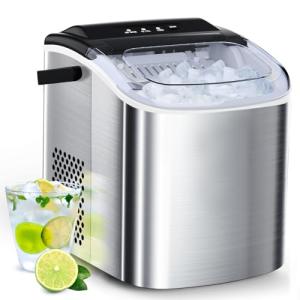 Joy Pebble Portable Stainless Steel Ice Maker 26Lbs