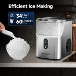 EUHOMY Countertop Nugget Ice Maker Machine 34lbs