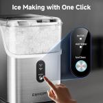 EUHOMY Countertop Nugget Ice Maker Machine 34lbs