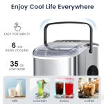 Joy Pebble Portable Stainless Steel Ice Maker 26Lbs