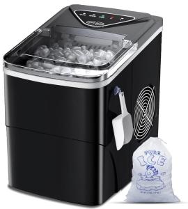 Portable Self-Cleaning Countertop Ice Maker Machine
